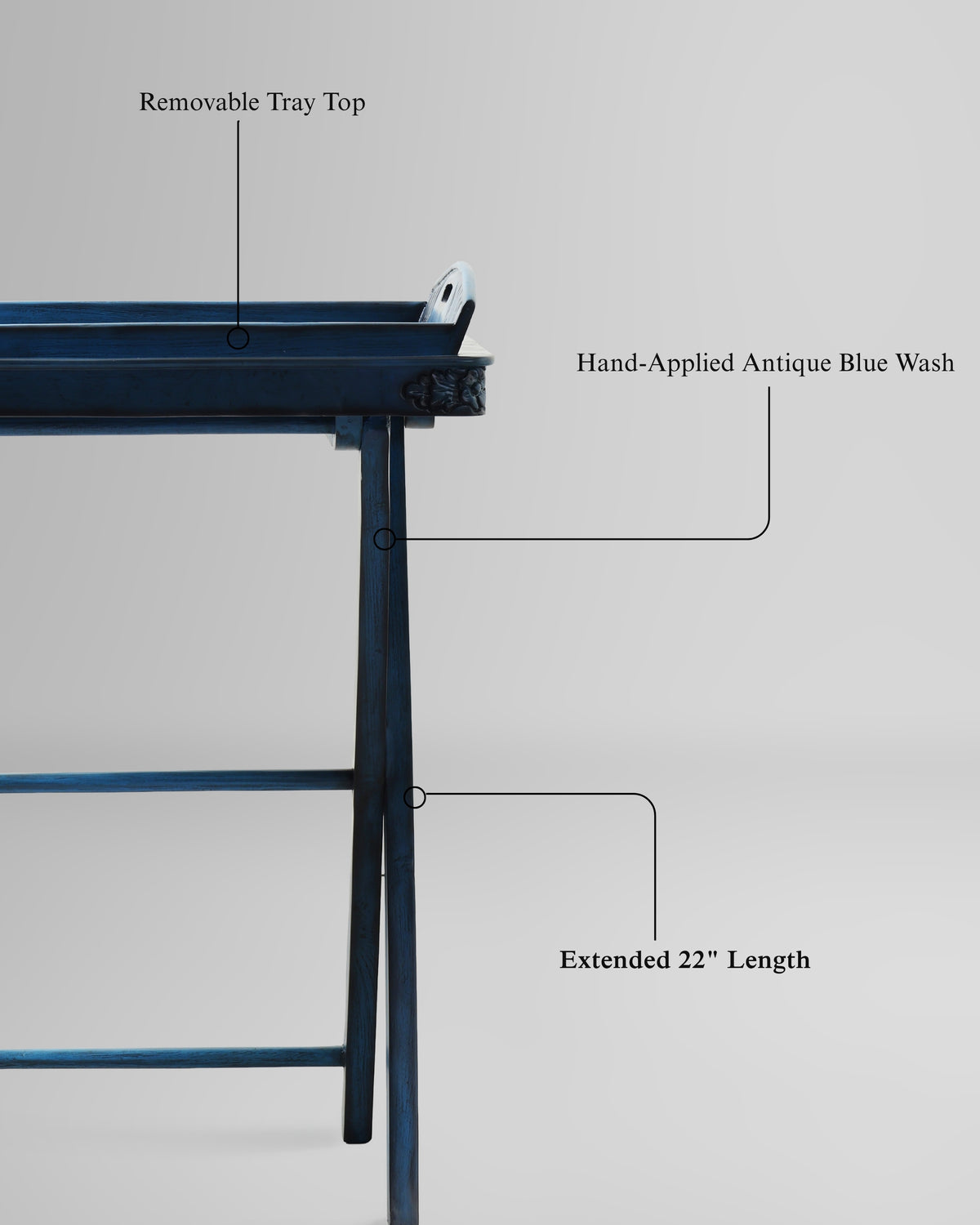 The Large Blue Tray Table