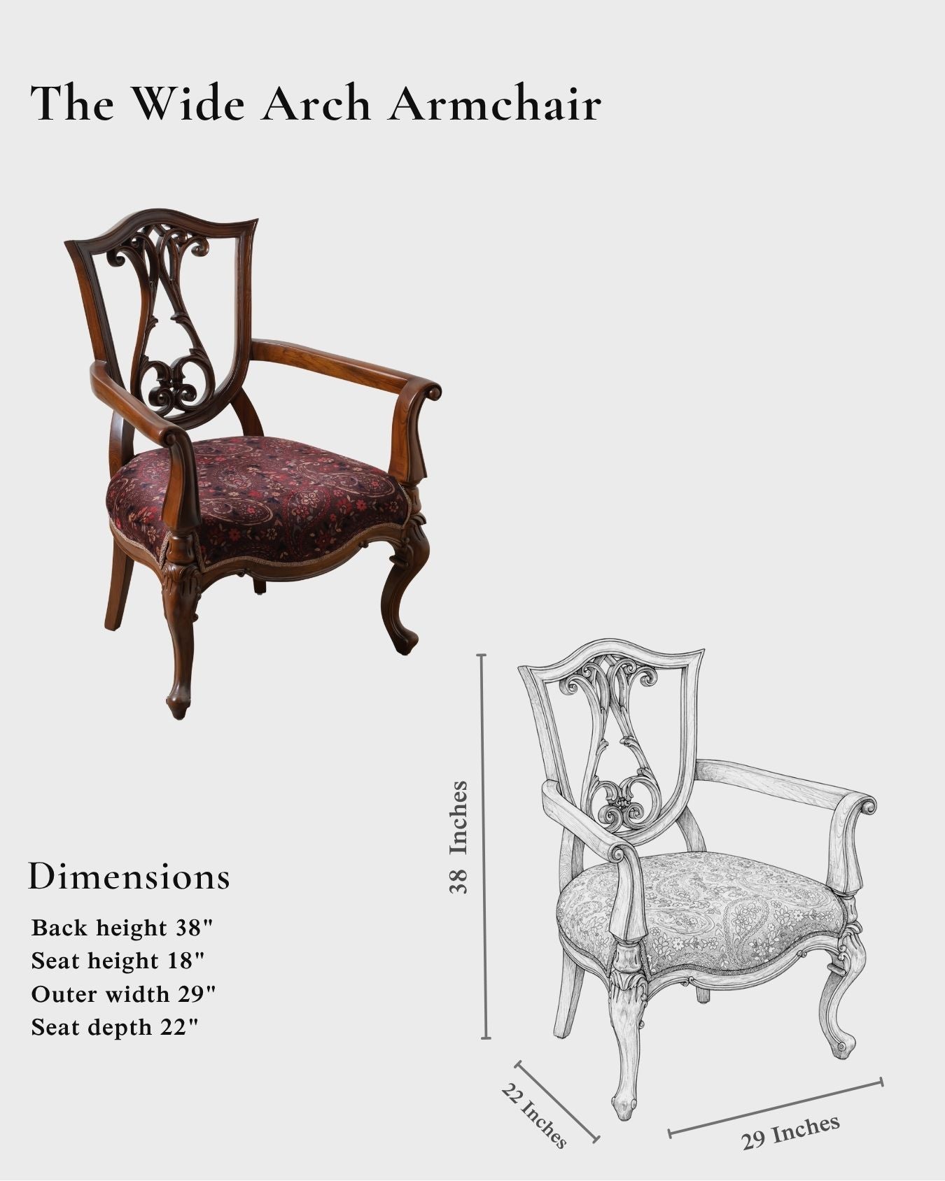 The Wide Arch Armchair