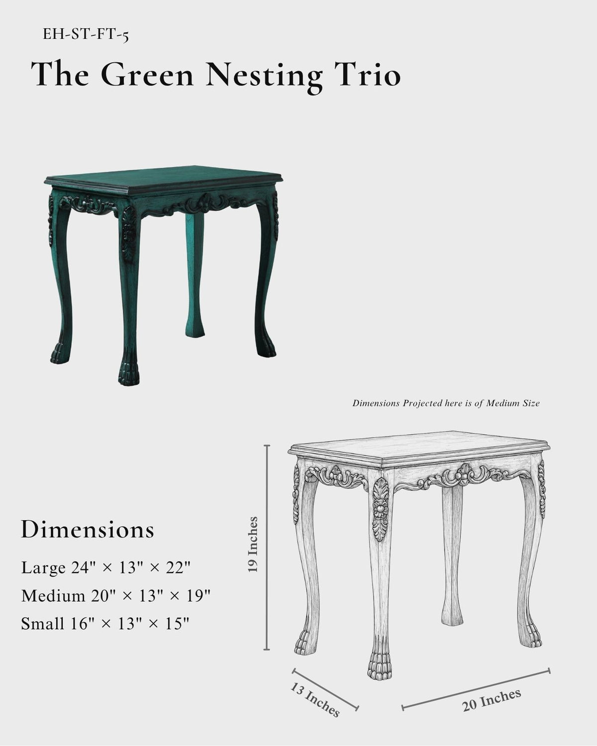 The Green Nesting Trio