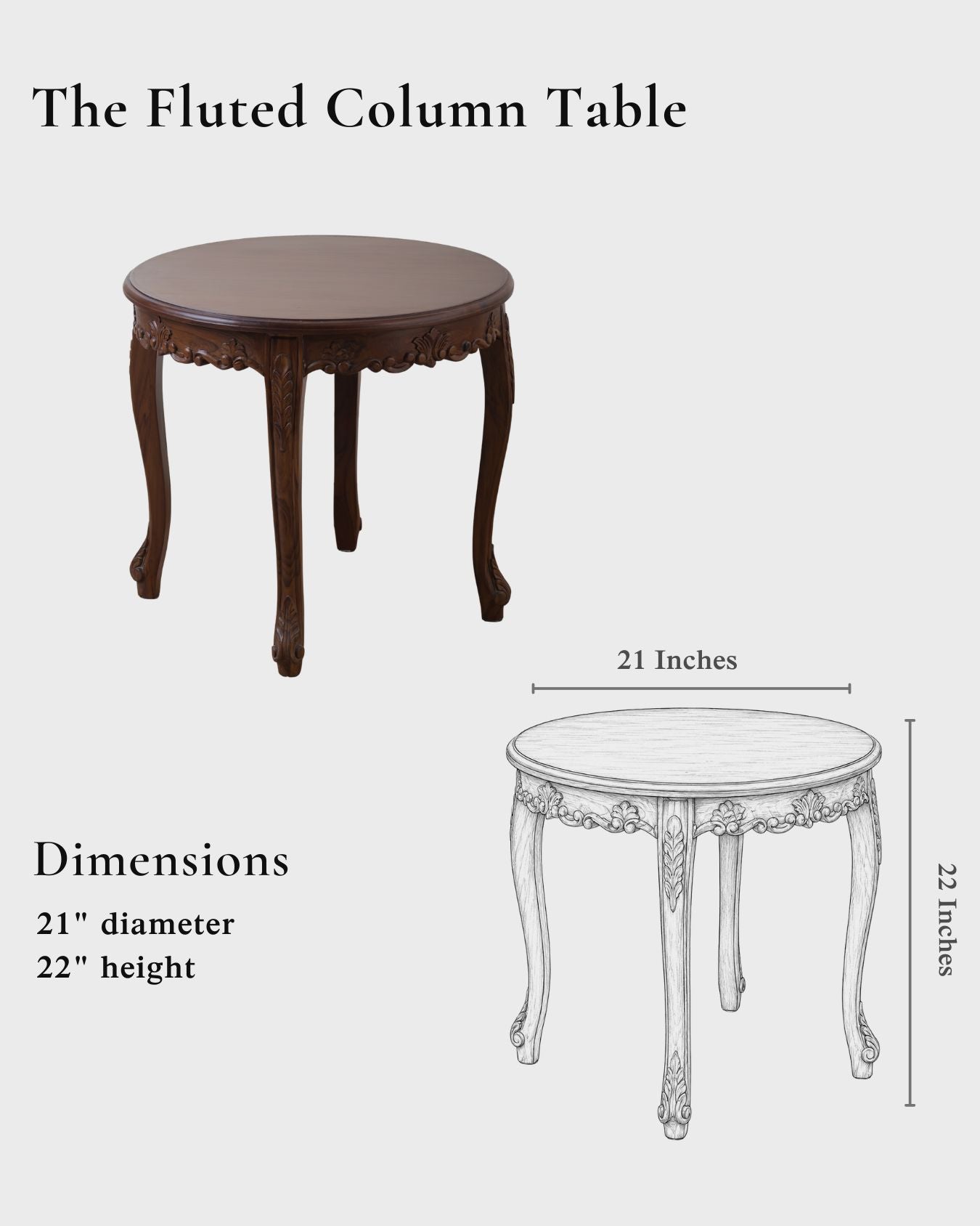 The Fluted Column Table