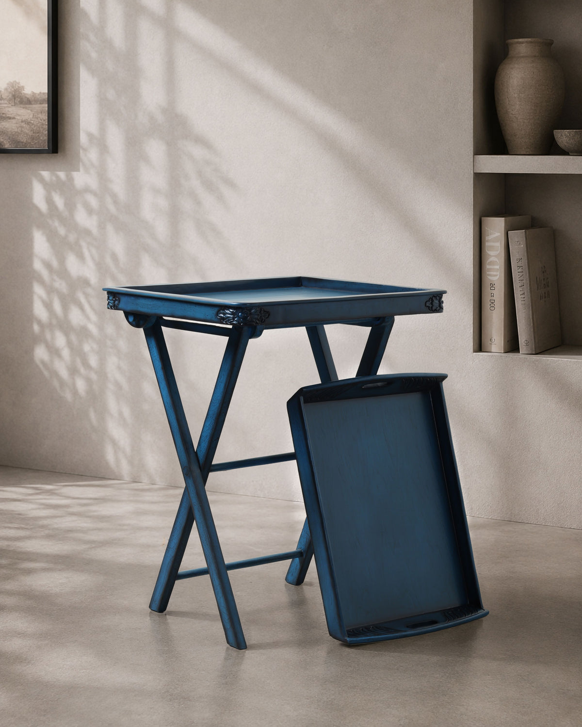 The Large Blue Tray Table